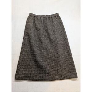 vintage brown wool pencil skirt‎